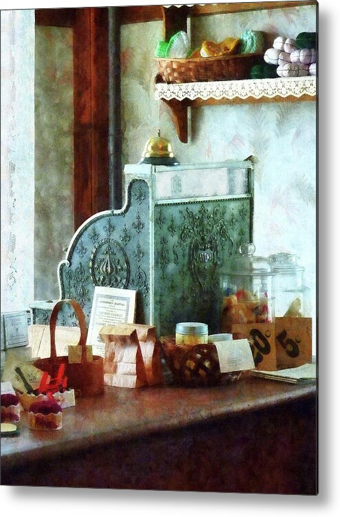 Cash Register Metal Print featuring the photograph Cash Register in General Store by Susan Savad