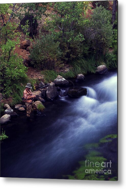  Fishing Metal Print featuring the photograph Casting Softly by Peter Piatt