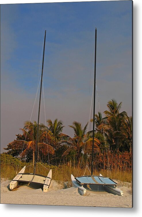 Sailing Boat Metal Print featuring the photograph Catamaran Sailboats by Juergen Roth