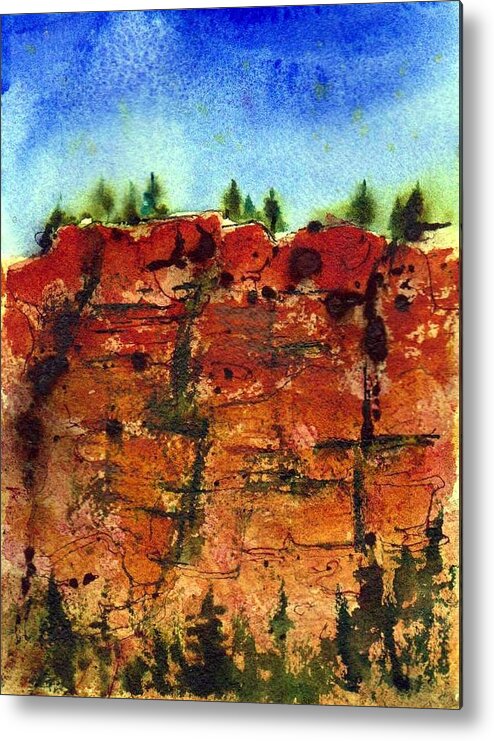 Utah Metal Print featuring the painting Cedar Breaks by Anne Duke