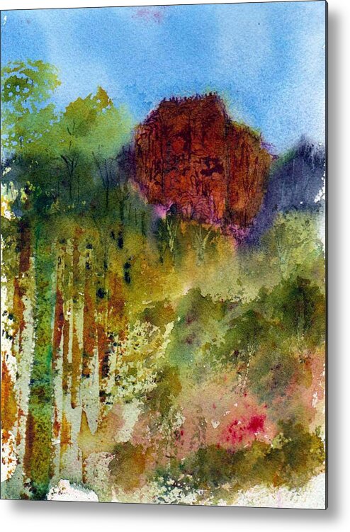 Forest Metal Print featuring the painting Cedar Breaks Trail by Anne Duke