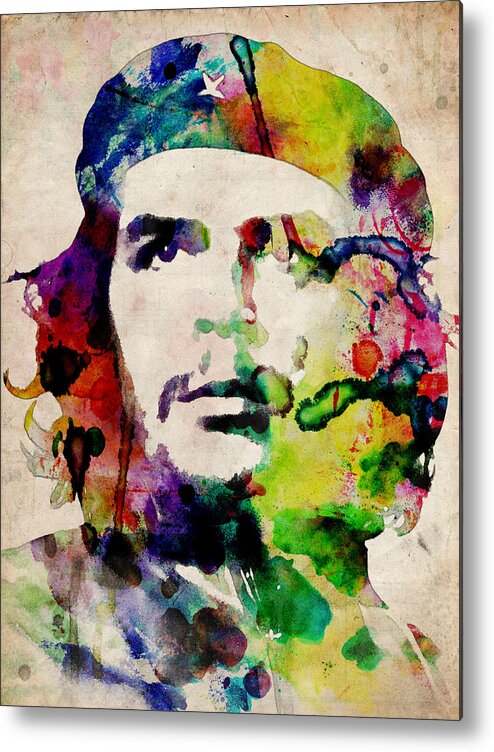 Che Guevara Metal Print featuring the digital art Che Guevara Urban Watercolor by Michael Tompsett