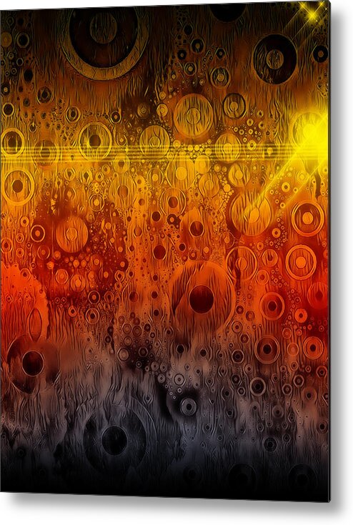Abstract Metal Print featuring the digital art Circles In Circles by Joy Arnold