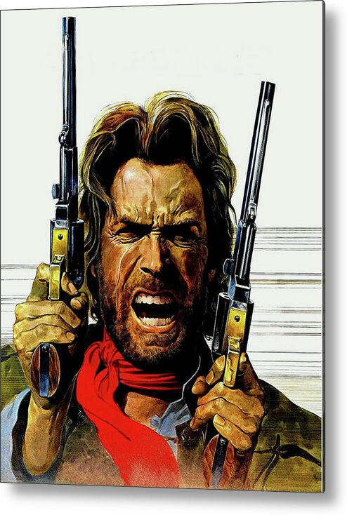 Clint Eastwood As Josey Wales Metal Print featuring the mixed media Clint Eastwood As Josey Wales by David Dehner