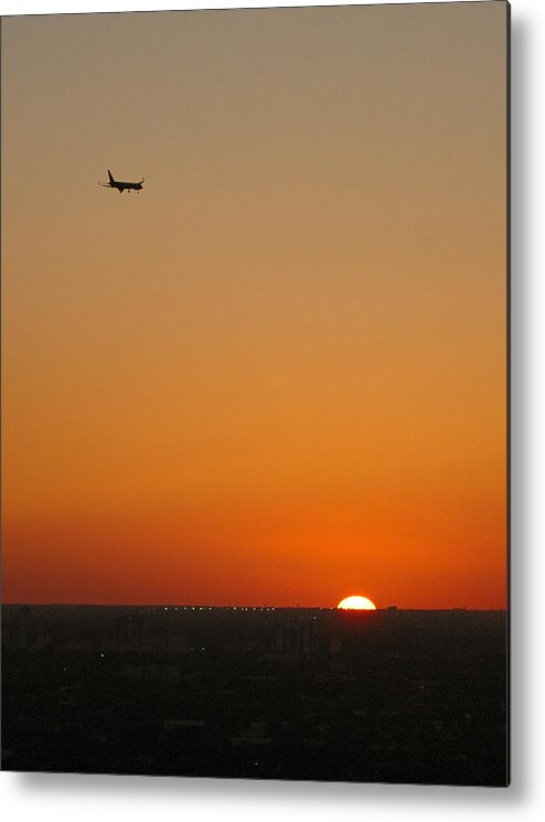 Plane Metal Print featuring the photograph Comin' Home - Miami by Frank Mari