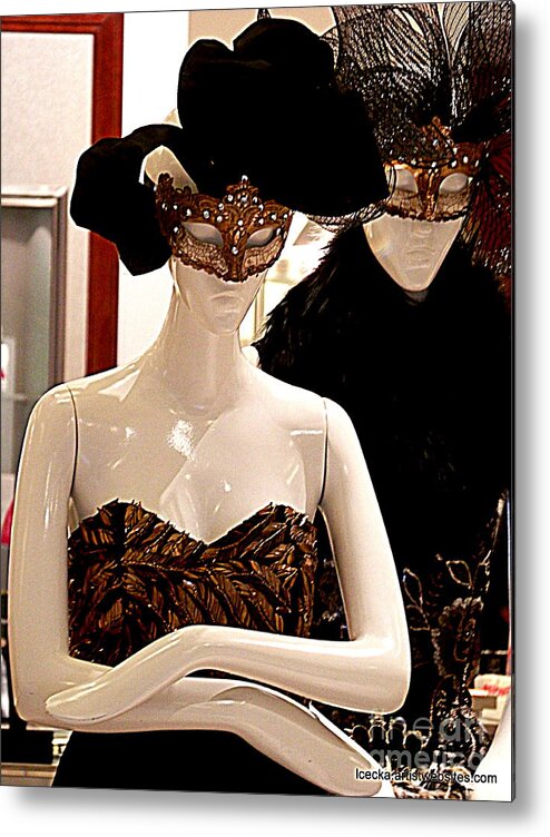 October Metal Print featuring the photograph Costume party by Barbara Leigh Art