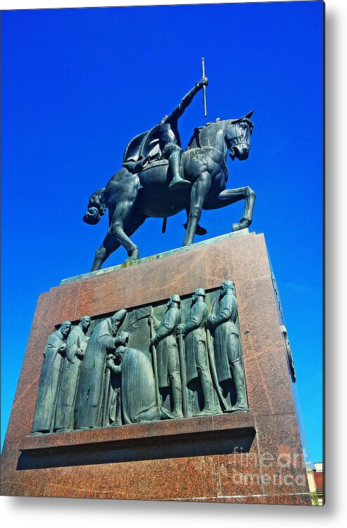 Statue Metal Print featuring the photograph Croatian King Tomislav by Jasna Dragun