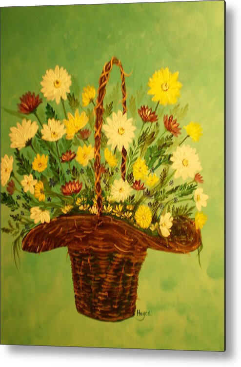 Daisy Metal Print featuring the painting Daisy by Barbara Hayes