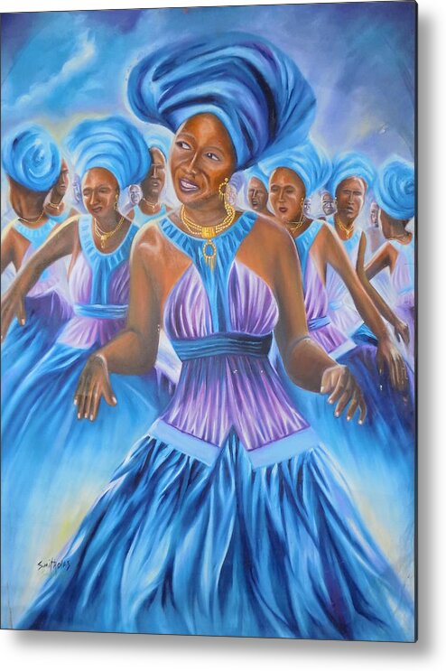 House Metal Print featuring the painting Dance Tune by Olaoluwa Smith