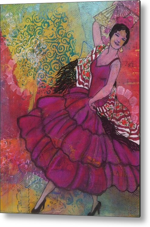  Metal Print featuring the painting Danseur de L'Espagne by Elizabeth Bogard