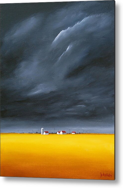 Jo Appleby Metal Print featuring the painting Dark and Stormy by Jo Appleby