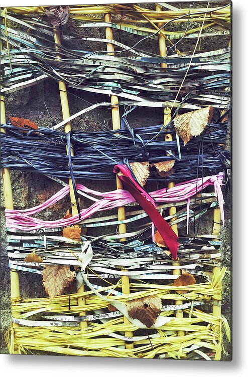 Abstract Metal Print featuring the photograph Decorative colorful ribbons by Tom Gowanlock