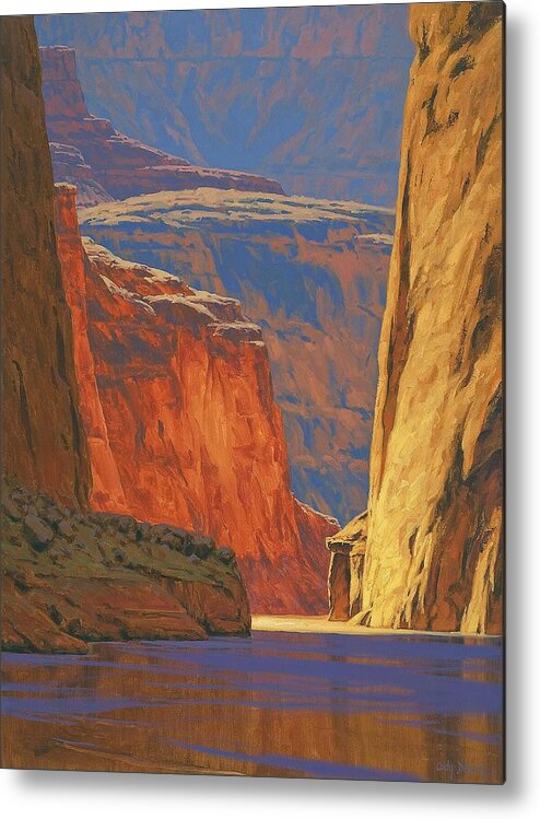 #faatoppicks Metal Print featuring the painting Deep in the Canyon by Cody DeLong