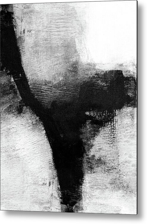 Abstract Metal Print featuring the painting Delve 1 by Janine Aykens