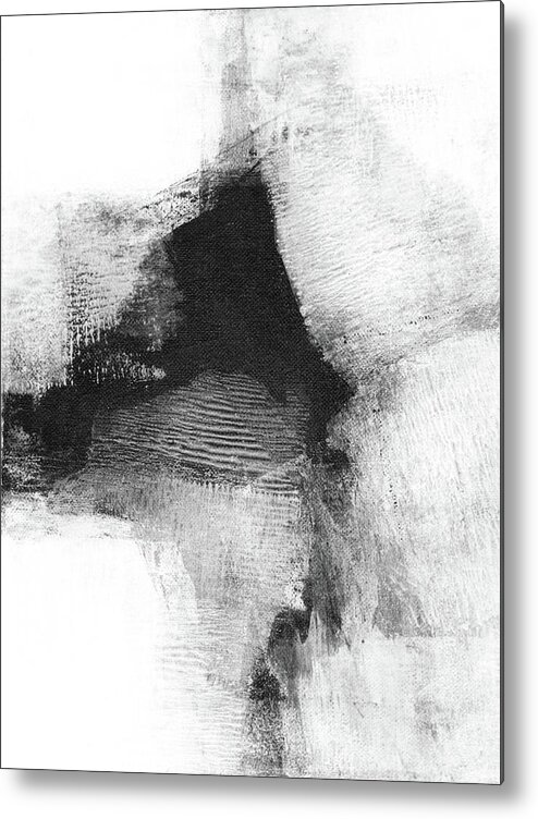 Abstract Metal Print featuring the painting Delve 6 by Janine Aykens
