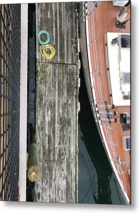 Boat Metal Print featuring the photograph Dockside Schooner by Jason Nicholas