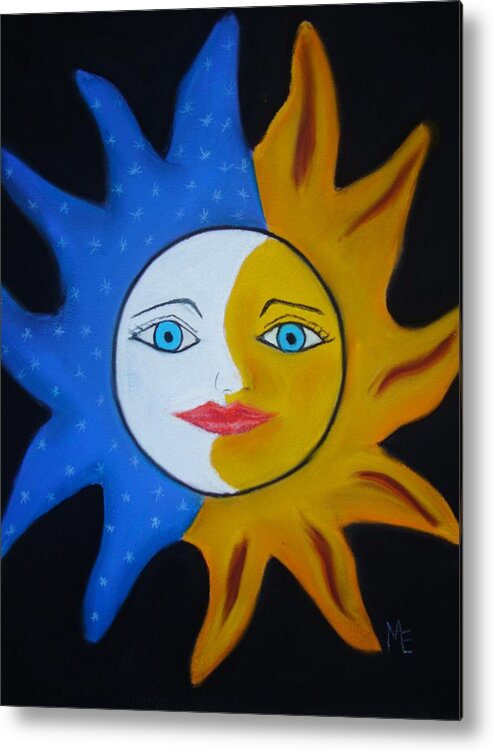 Sun Metal Print featuring the pastel Dos by Melinda Etzold