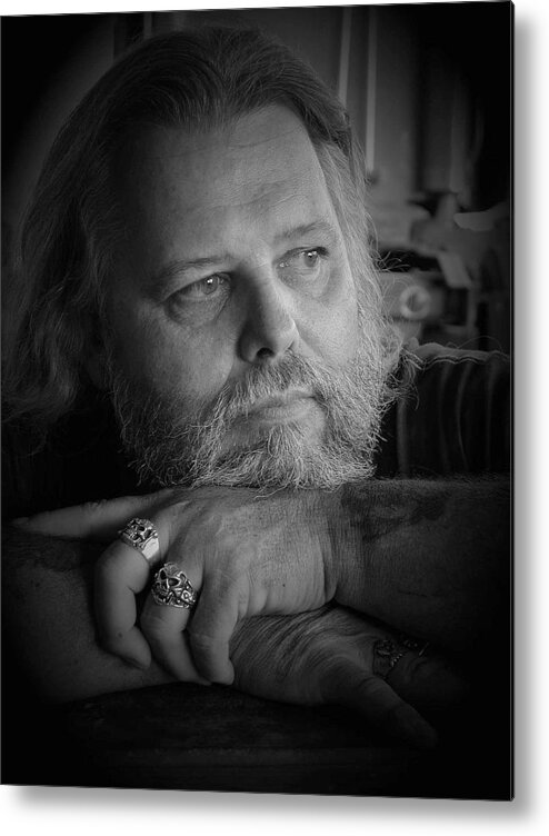 Biker Metal Print featuring the photograph Dr. Nick by DArcy Evans