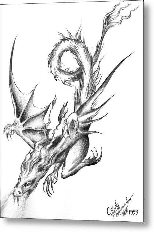 Dragon drawing print