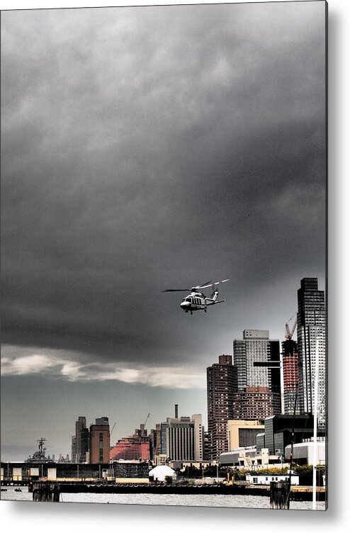 New York City Metal Print featuring the photograph Drama In The City 3 by Dorothy Lee