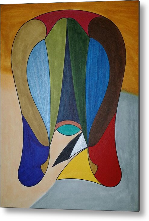 Geometric Art Metal Print featuring the painting Dream 285 by S S-ray