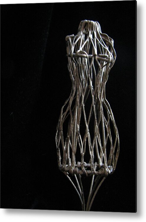 Sculpture Metal Print featuring the photograph Dressmaker Form by Lindie Racz