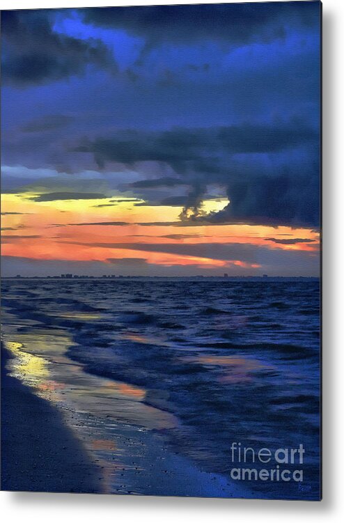 Sunrise Metal Print featuring the photograph Electric Blue by Jeff Breiman