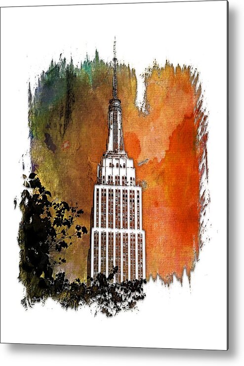 3d Metal Print featuring the photograph Empire State Of Mind Earthy Rainbow 3 Dimensional by DiDesigns Graphics