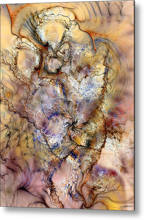 Abstract Metal Print featuring the digital art Exuberance by Casey Kotas