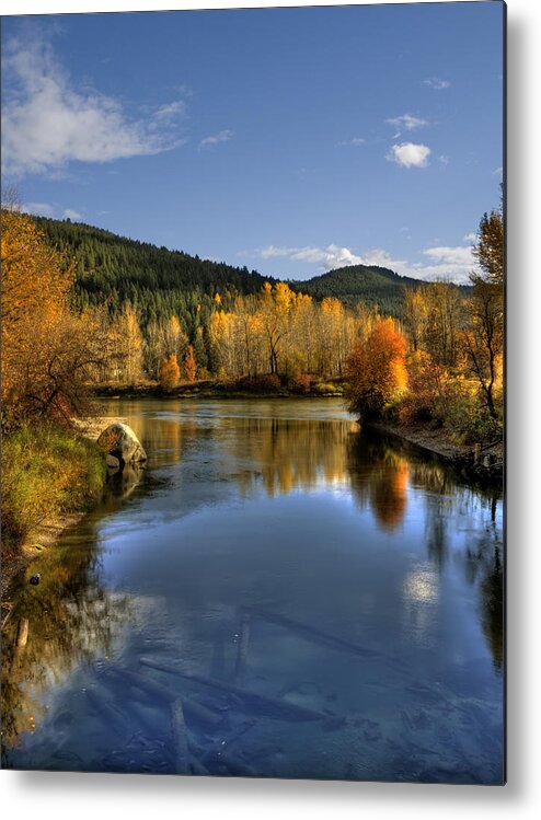 Hdr Metal Print featuring the photograph Fall at Blackbird Island by Brad Granger