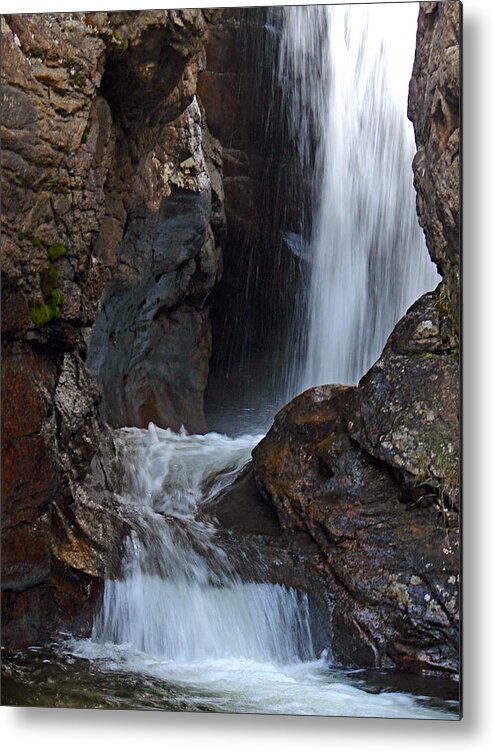 Waterfall Metal Print featuring the photograph Fall River Road Waterfall by Diana Douglass