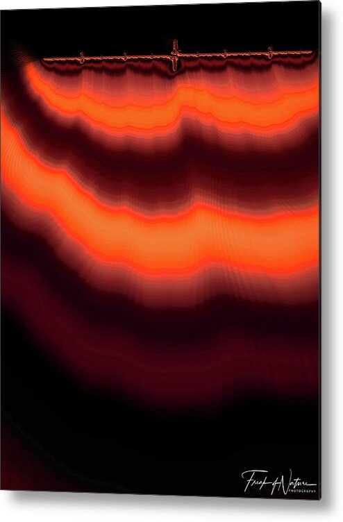 Abstract Metal Print featuring the photograph Fire Sky by Keith Lyman