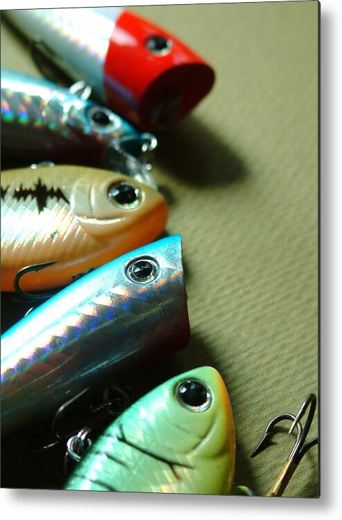 Fishing Lures Metal Print featuring the photograph Fisheye by Thomas Pipia