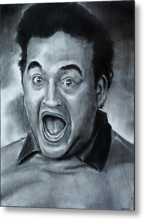 Belushi Metal Print featuring the drawing Food Fight by William Underwood