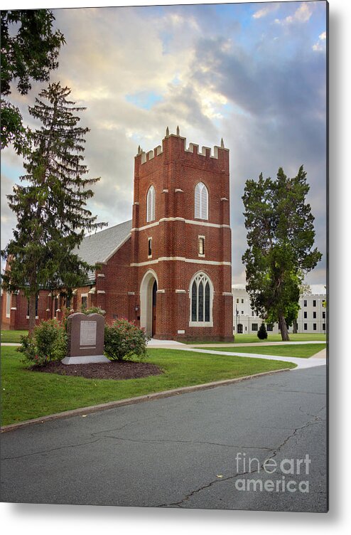 Wicker Chapel Fork Union Military Academy Metal Print featuring the photograph Fork Union Military Academy Wicker Chapel sized for blanket by Karen Jorstad