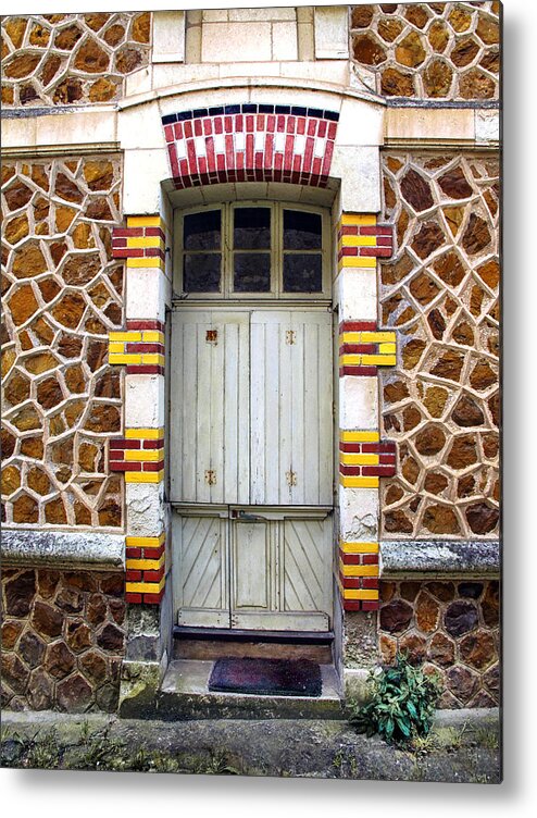 Door Metal Print featuring the photograph French Tile Design by Dave Mills