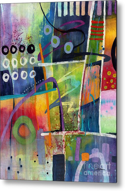 Abstract Metal Print featuring the painting Fresh Jazz by Hailey E Herrera