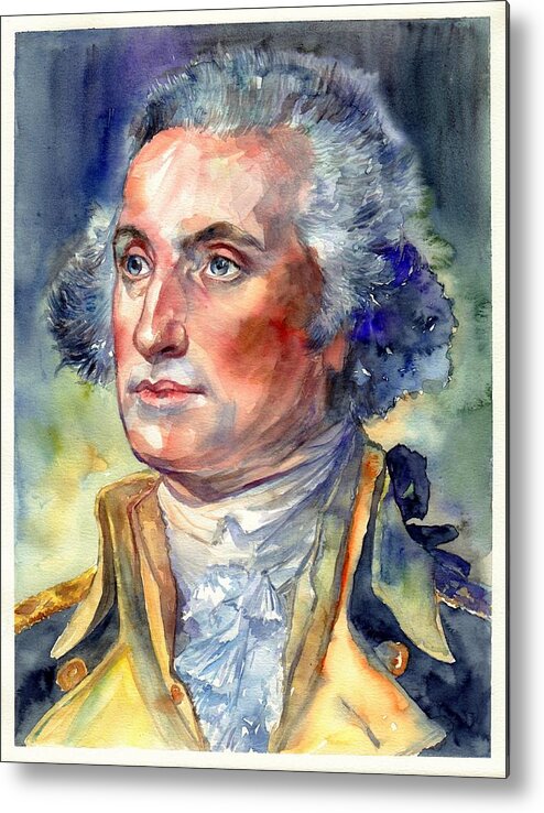 George Metal Print featuring the painting George Washington portrait by Suzann Sines
