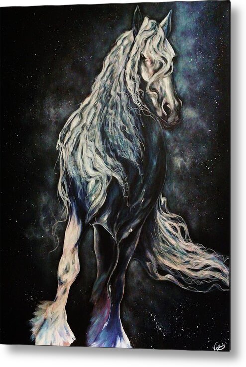 Andalusian Horse Metal Print featuring the painting Glory by Vivian Casey Fine Art