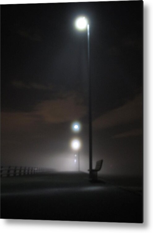 Fort Monroe Norfolk Metal Print featuring the photograph Gone to the Mist by Digital Art Cafe