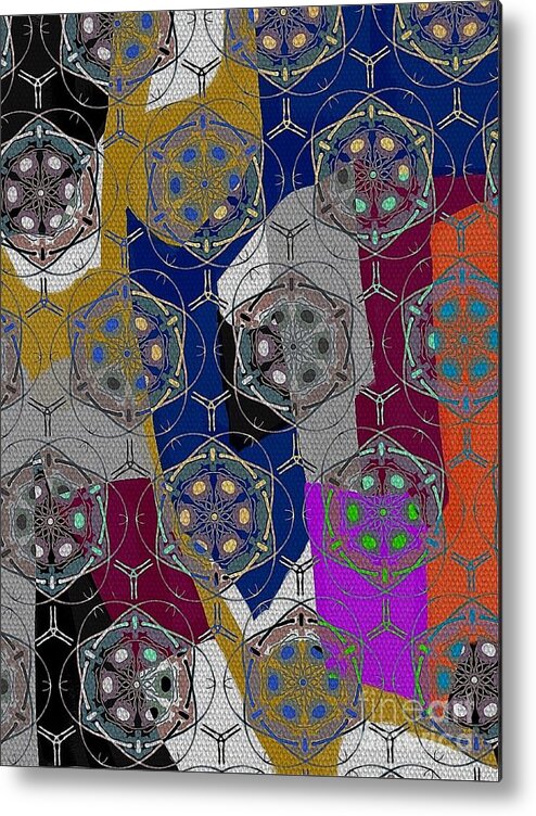 Abstract Patterns Metal Print featuring the digital art Graphic by Cooky Goldblatt