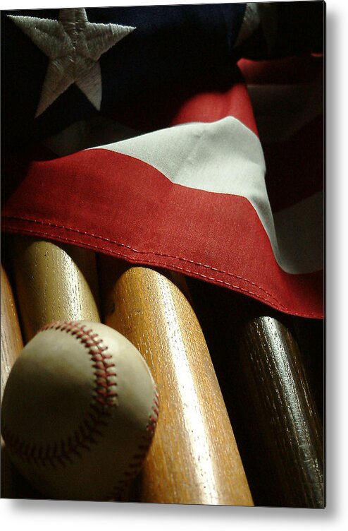Baseball Metal Print featuring the photograph Great American Game by Thomas Pipia