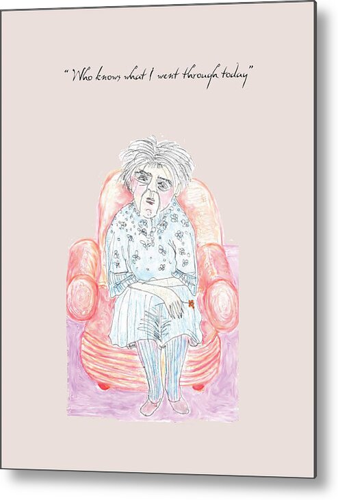 Humor Metal Print featuring the drawing Great Day by Heather Hennick