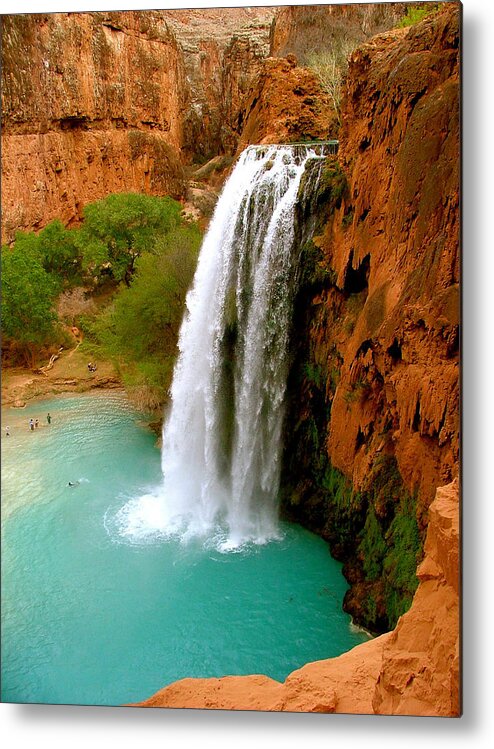 Waterfall Metal Print featuring the photograph Havasu Falls by Brent Sisson