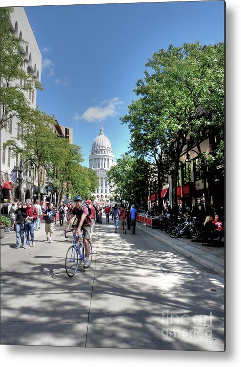 Madison Wisconsin Metal Print featuring the photograph Heading to Camp Randall by David Bearden