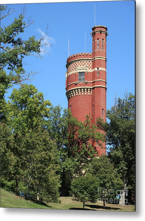 Water Tower Metal Print featuring the photograph Historic Water Tower by Ann Horn