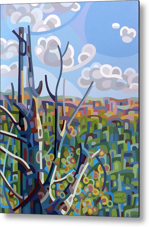 Fine Art Metal Print featuring the painting Hockley Valley by Mandy Budan