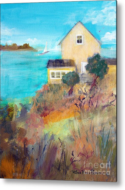 Home Metal Print featuring the painting Home By The Sea by Robin Pedrero