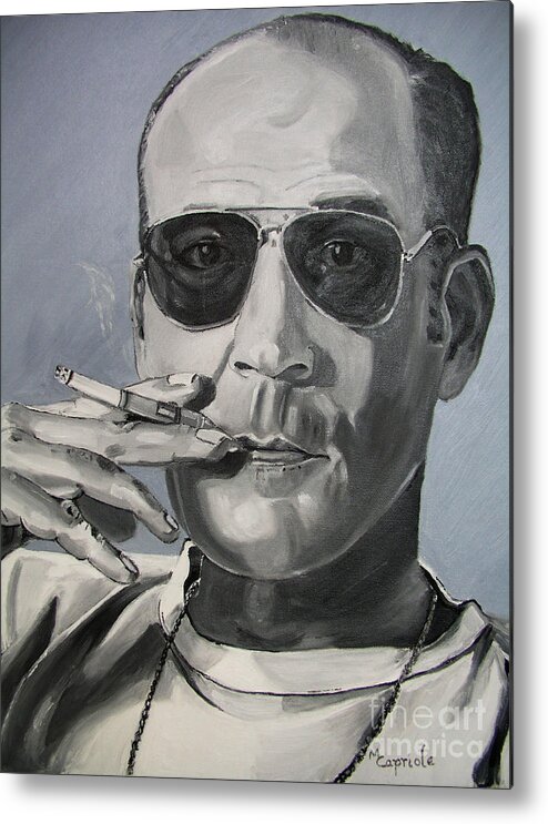 Hunter Thompson Metal Print featuring the painting Hunter Thompson by Mary Capriole
