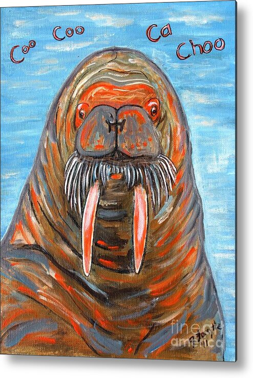 Beatles Metal Print featuring the painting I Am the Walrus by Jeanne Forsythe